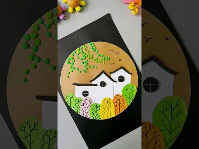 let's make simple  and beautiful Painting  #shorts #art #papercraft #handmade #BisWiz #painting