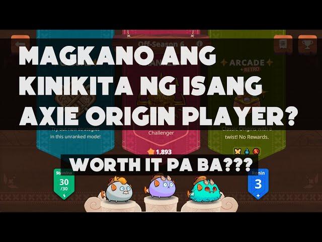 AXIE Origin Player Salary per day |  AXIE INFINITY | SLP PRICE