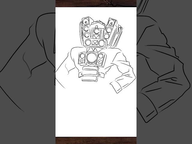 HOW TO DRAW TITAN SPEAKERMAN FROM SKIBIDI TOILET