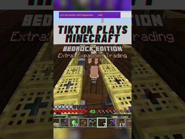 TikTok Plays Minecraft Extra Day Villager Trading Hall #minecraft #minecraftguide #minecrafthowto