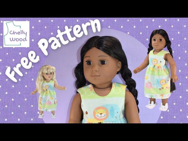 Free Doll Clothes Patterns: How to Sew a Nightgown for 18 inch Dolls #AGDIY #agdoll #fiskars