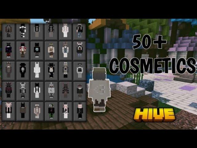  50+ cosmetics skin pack  MCPE/MCBE 1.20+ (WORKS ON HIVE!)