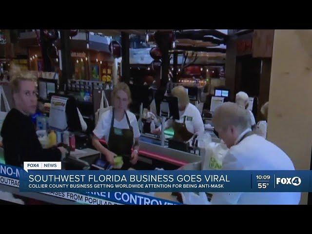 Video of a mask-less scene in Southwest Florida business goes viral