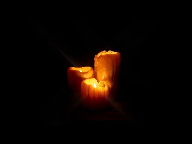 Mithras Yule Candles - A Solstice Meditation - Relaxing Beeswax Pillar Candles Flicker in the Dark