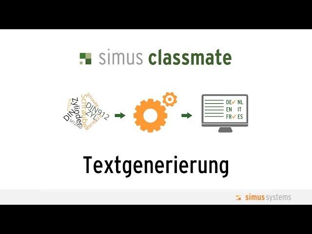 Textgenerierung aus technischen Daten mit simus classmate