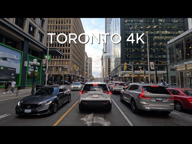 Driving Downtown Toronto Canada 4K