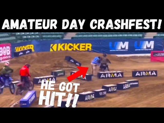 THIS Is Why You NEVER Stand on an ArenaCrash Track!! Reno Amateur Day Kicker Arenacross