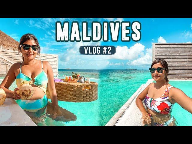 MALDIVES TRAVEL VLOG ️: Seaplane, Water Villa Tour, Snorkeling, & Floating Breakfast! | Ep 2