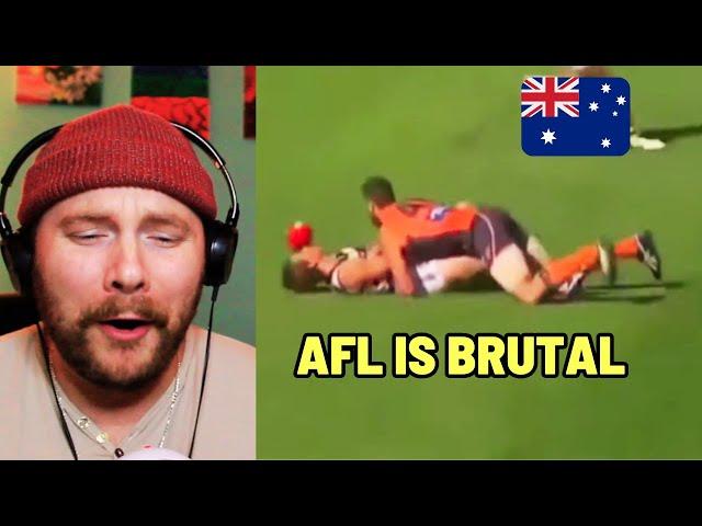 Canadian Reacts to AFL biggest hits but they get increasingly harder