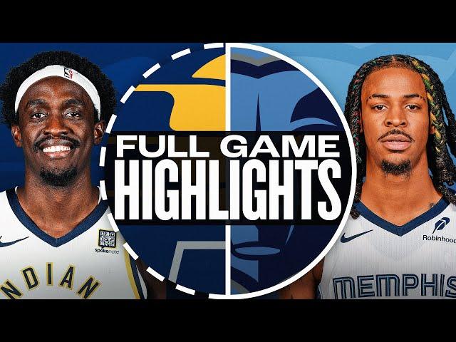 PACERS at GRIZZLIES | FULL GAME HIGHLIGHTS | December 1, 2024