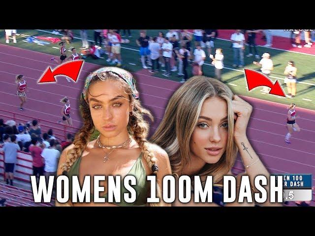 Charly JORDAN smokes SOMMER RAY & JENA FRUMES in Women's 100m Dash