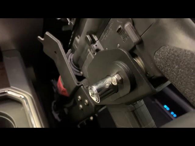 GunMount locking AR-15 vehicle mount lock function