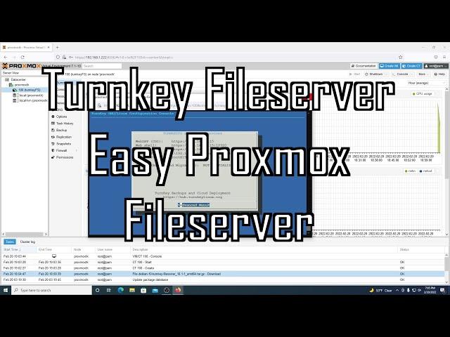 How to setup Turnkey Linux Fileserver on Proxmox VE