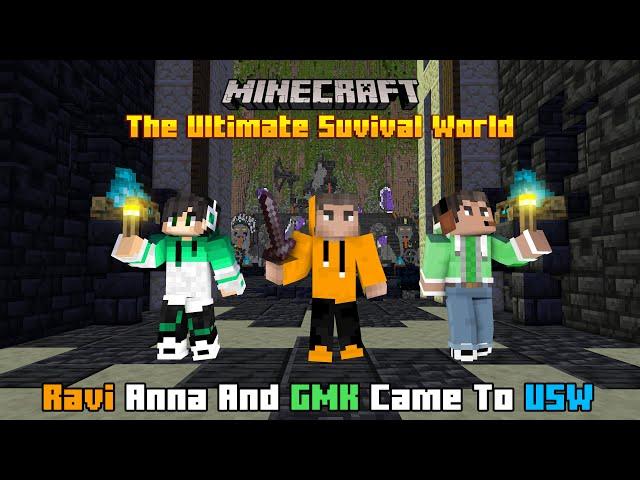 Ravi Anna And GMK Came To The Ultimate Survival World | Minecraft In Telugu | RajuGaming