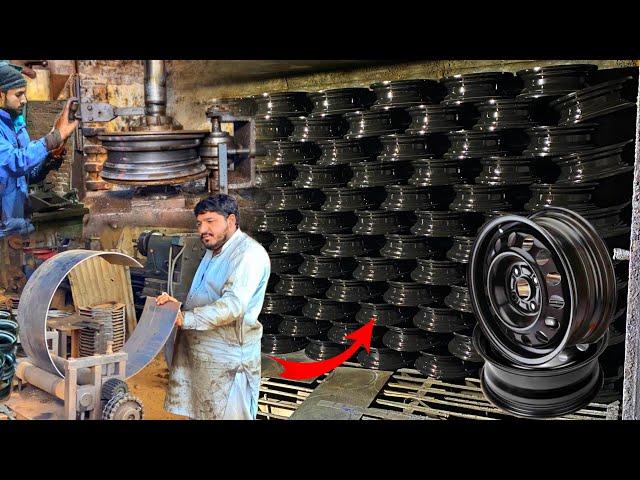 How we Made Vehicles Iron Wheel Rims From Metal sheets | wheel Rims production