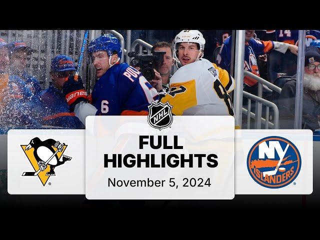 NHL Highlights | Penguins vs. Islanders - November 5, 2024