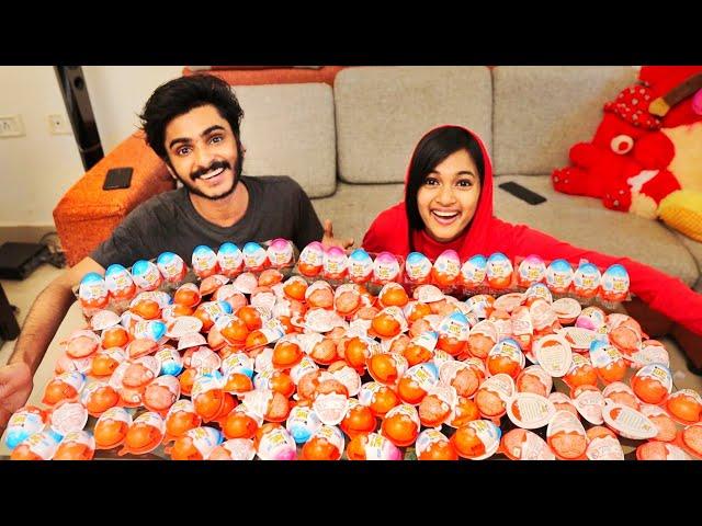 UNBOXING 100 KINDER JOY  വേറെ ലെവൽ TOYSUNBOXINGDUDE l