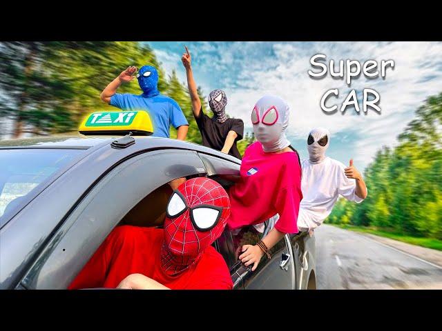 Bros SpiderMan vs Super CAR Taxi ( Comedy by Life Hero )