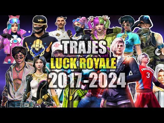 Todas las LUCK ROYALE DE ORO de FreeFire desde 2017 A 2024 || 40 SKINS LATAM