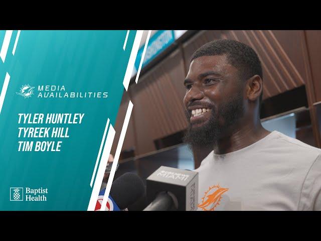 Huntley, Hill, and Boyle Meet with the Media l Miami Dolphins