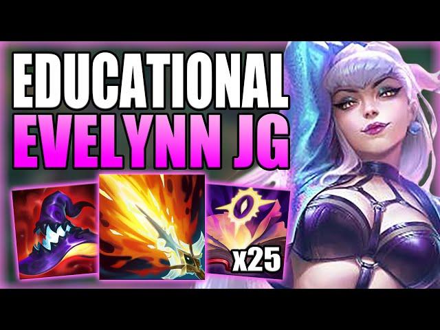 EVERYTHING YOU NEED TO KNOW IN ORDER TO ESCAPE LOW ELO WITH EVELYNN JUNGLE! League of Legends Guide