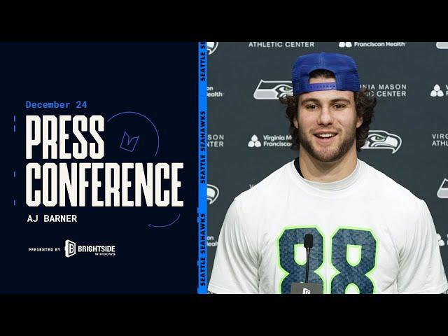 AJ Barner: "I Can Be A Complete Tight End In This League" | Press Conference - December 24, 2024