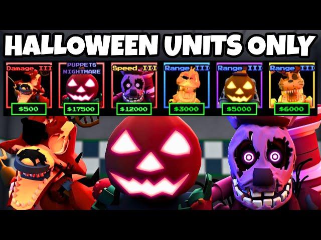 NEW HALLOWEEN UNITS VS HALLOWEEN ENDLESS MODE in Roblox Five Nights TD (FNTD)