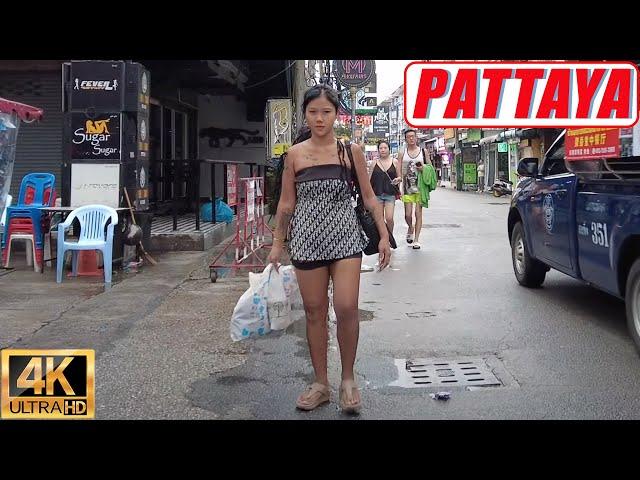 Pattaya Raining Day , Tree Town & Soi Buakhao  , Soi Diana Scenes | Thailand 2024