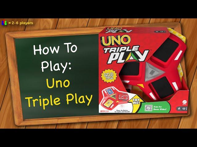 How to play Uno Triple Play