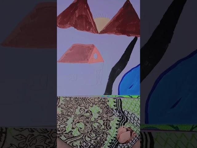 scenery drawing complete like share subscribe learn with Aditi#drawing
