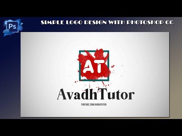 Simple Logo Design With Photoshop CC || avadh tutor