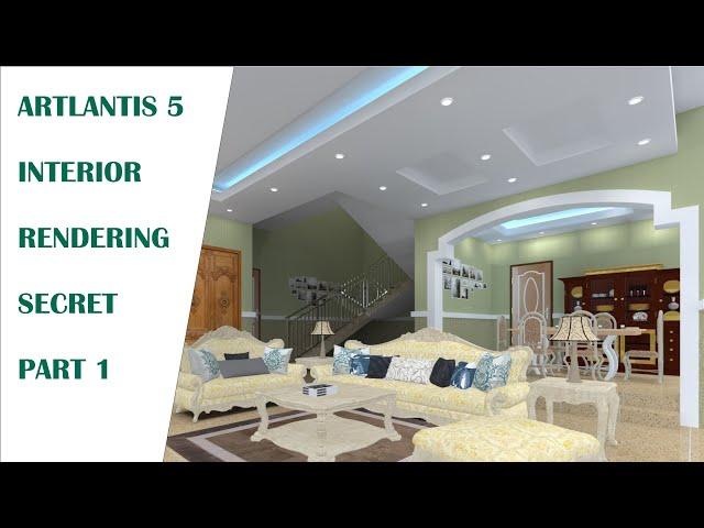 INTERIOR RENDERING WITH ARTLANTIS 5 part 1