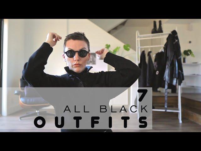 All Black Capsule Wardrobe: 7 Outfits, One Color.