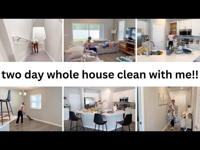 NEW WHOLE HOUSE CLEAN WITH ME!! // TWO DAY WHOLE HOUSE CLEAN // Jessica Tull