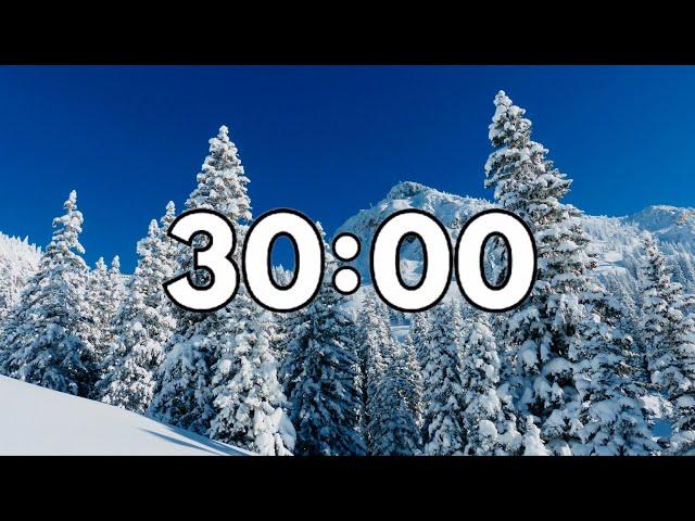 30 Minute Winter Countdown Timer With Relaxing Music ️