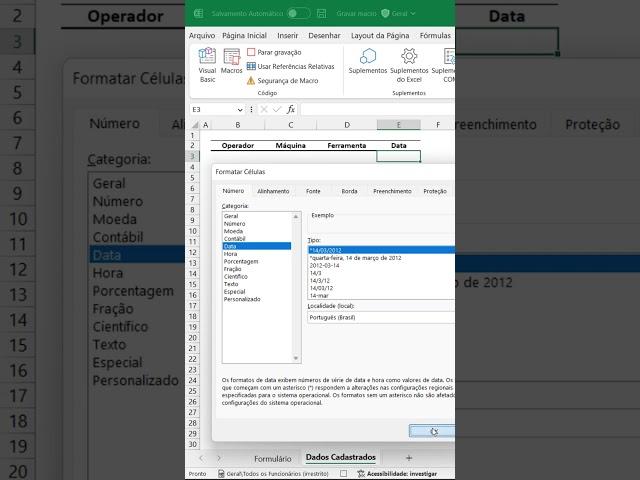 Macro para salvar dados em uma base