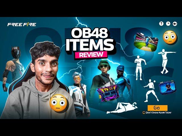 OB48 ALL ITEMS REVIEW  Garena Free Fire