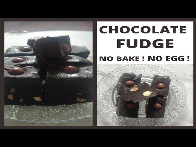 Homemade Chocolate Fudge Recipe - No Bake, No Egg!! | by Vaishali's Kitchen Katha| #food #recipe