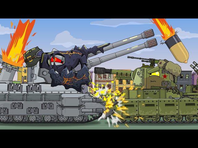 Hybrid monster vs Fedor. cartoons about tanks