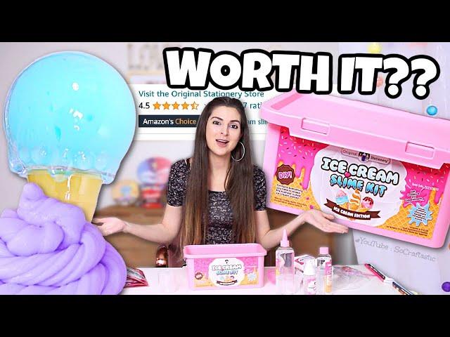 Testing ICE CREAM SLIME Craft Kit from Amazon // Best-Seller!?