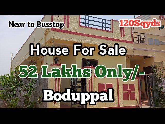 Resale House For Sale in Hyderabad | 120sqyds | North facing | 52 Lakhs | Boduppal #below50lakhs