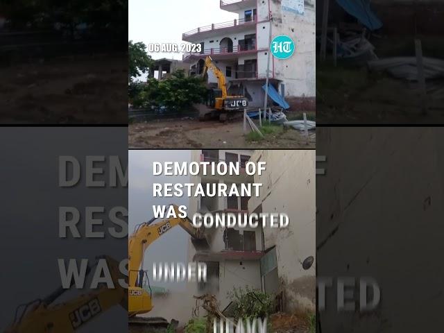 Bulldozer Action In Nuh: Building Used By Stone Pelters Demolished