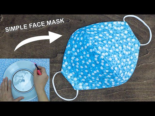 Make Fabric Face Mask at home | DIY Face Mask No Sewing Machine | Easy Face Mask Pattern