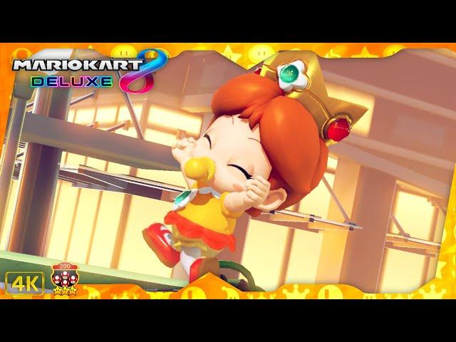 Mario Kart 8 Deluxe DLC ⁴ᴷ Boomerang Cup (200cc 3-Star Rank) Baby Daisy gameplay