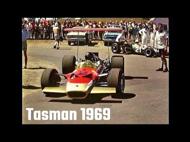 Tasman Series Australia 1969 Graham Hill Jochen Rindt Lotus 49 Chris Amon Ferrari Piers Courage