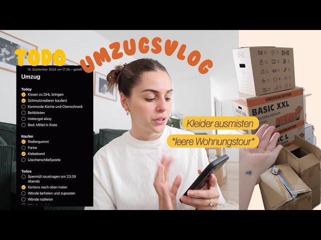 UMZUGSVLOG - Kleider packen & ausmisten & empty roomtour 2024