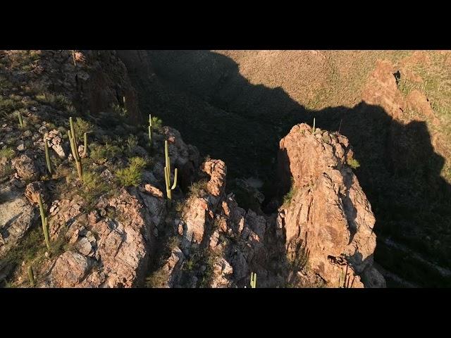 Ventana Canyon 4k desert aerials Tucson Arizona Mavic 3 d-log Drone video