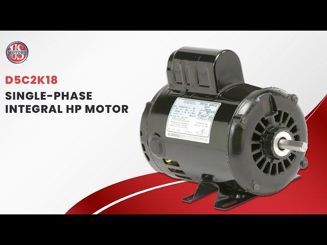 Exploring the Power of US Motors D5C2K18 Single-Phase, Integral HP Motor #nidec