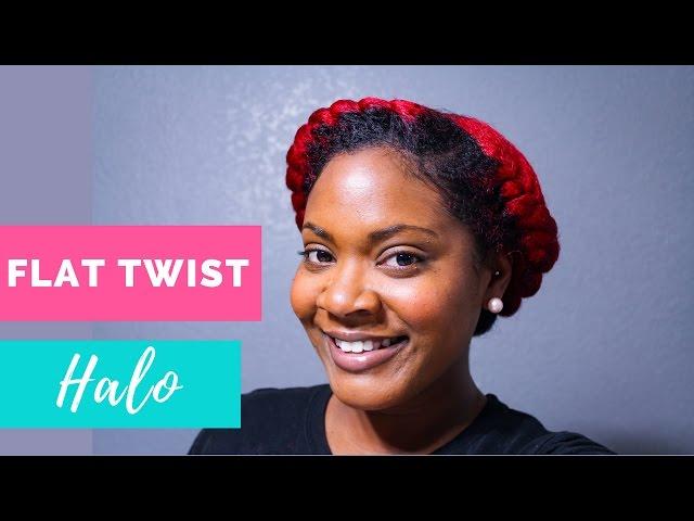 Flat Twist Halo Tutorial | Natural Hair | Curly Corner