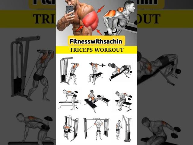 "Push harder, grow stronger!  #TricepsWorkout #FitnessGoals #StrengthTraining"